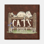 猫も人間 マグネット (正面)