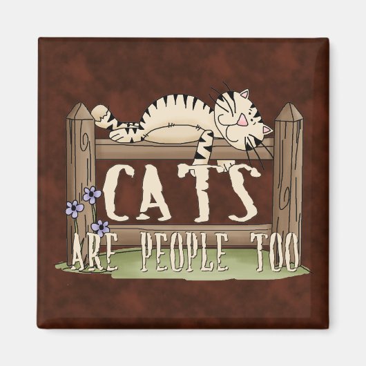 猫も人間 マグネット (正面)