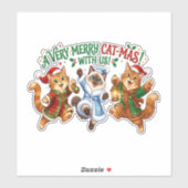 猫も大喜びクリスマス シール (シート)