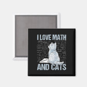 猫も数学も大好き 科学の先生 生徒 冗談 マグネット (正面/裏面)