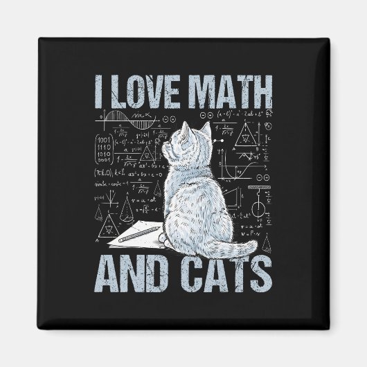 猫も数学も大好き 科学の先生 生徒 冗談 マグネット (正面)