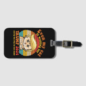 猫も2024年のトランプのアパレルを待っている ラゲッジタグ (正面横)