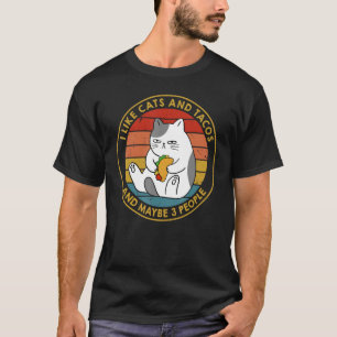 猫やタコスが好きで、3人くらいかな Tシャツ