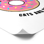 猫やドーナツが大好きな女の子 ポスター (角)