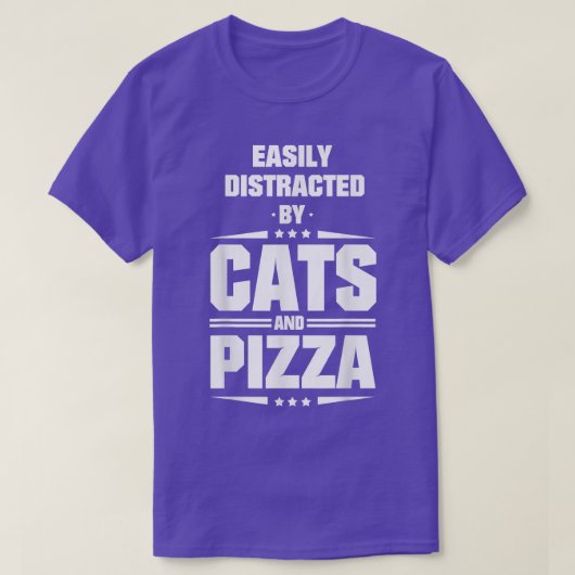 猫やピザのTシャツに気を使いやすい Tシャツ (デザイン正面)