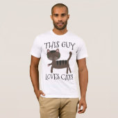 猫やメンズのTシャツが大好き Tシャツ (正面フル)