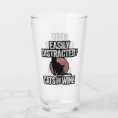 猫やワインに気を取られる タンブラーグラス (裏面)