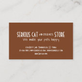 猫や他のペットをカスタマイズ可能 名刺 (裏面)