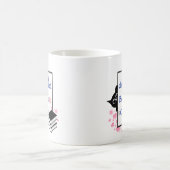 猫や本に気を取られやすいマグカップ コーヒーマグカップ (中央)