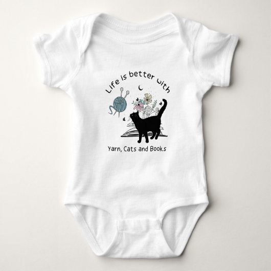 猫や本の糸で暮らすのは良い Tシャツ (正面)