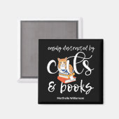 猫や本カスタムに気を取られやすい マグネット (正面/裏面)