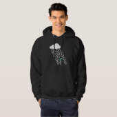 猫や犬が降ってる かわいい 犬 猫 パーカ (正面フル)