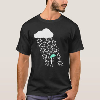 猫や犬が降ってる かわいい 犬 猫 Tシャツ