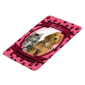 猫や犬を偲ぶピンクの前足 マグネット (左側)