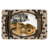 猫や犬を偲ぶ茶色の前足 マグネット (横)