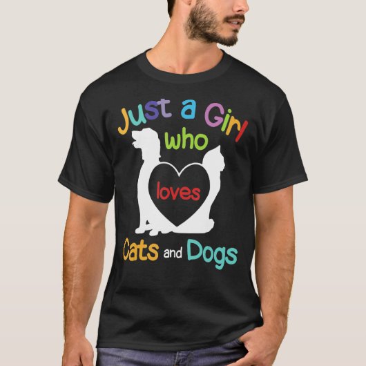 猫や犬を愛するペットの飼い主 Tシャツ (正面)