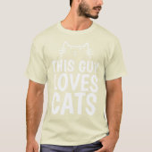 猫や猫Tシャツ、汗シャツが大好き Tシャツ (正面)