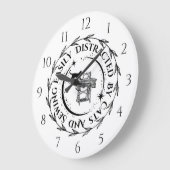 猫や裁縫に気を取られる ラージ壁時計 (傾斜)