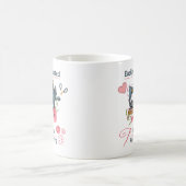 猫や裁縫の愛人に気を取られる コーヒーマグカップ (中央)