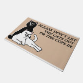 猫や警官を出さないで ドアマット (アングル)