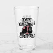 猫や音楽に気を取られやすい タンブラーグラス (裏面)