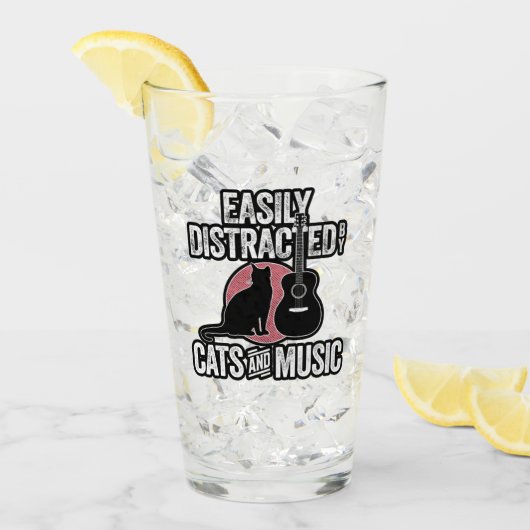 猫や音楽に気を取られやすい タンブラーグラス (アイス正面)