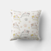 猫よくはしゃぐと肉柄 クッション (裏面)