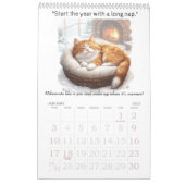 猫よくはしゃぐと1年の親しい知恵 カレンダー (1月 2027)