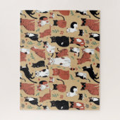 猫よくはしゃぐの生き方 ジグソーパズル (縦)