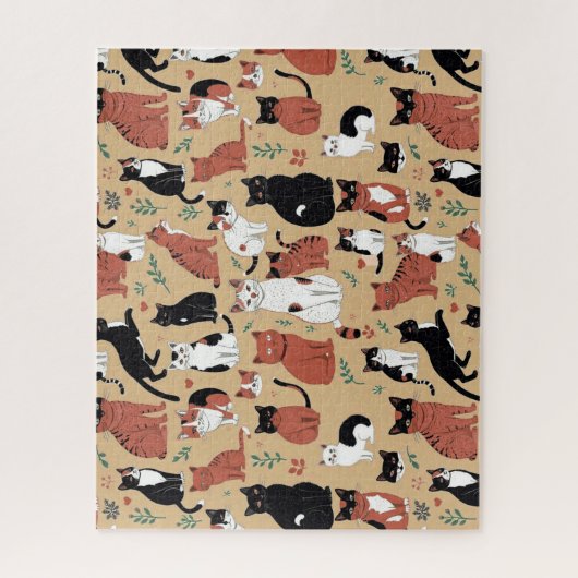 猫よくはしゃぐの生き方 ジグソーパズル (縦)