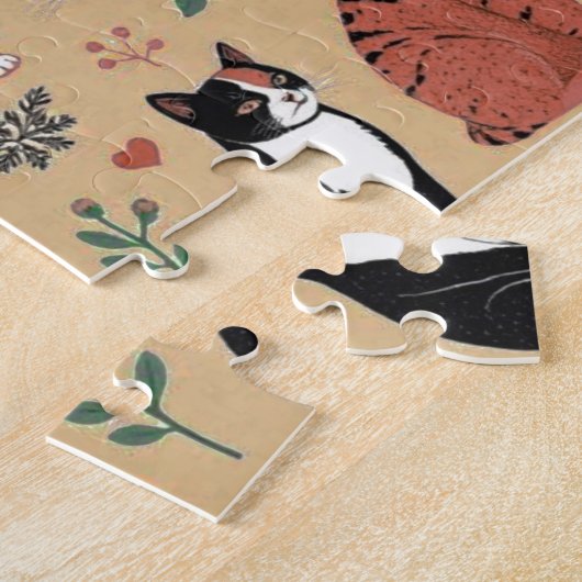 猫よくはしゃぐの生き方 ジグソーパズル (側面)