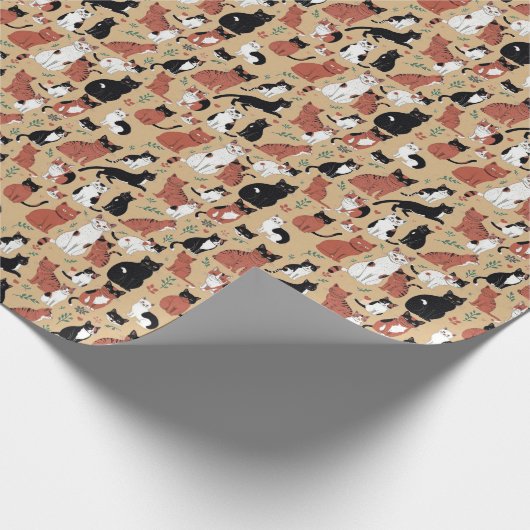 猫よくはしゃぐの生き方 ラッピングペーパー (角)