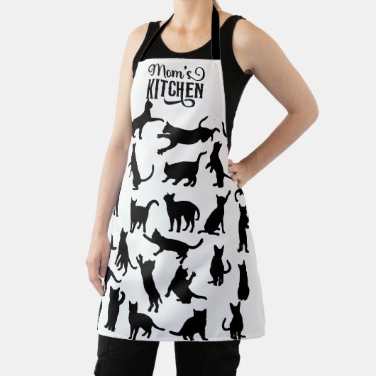 猫よくはしゃぐデザインかわいい猫好き エプロン (インサイチュ)