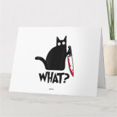 猫よ、なんて面白い黒猫なの カード (裏面)