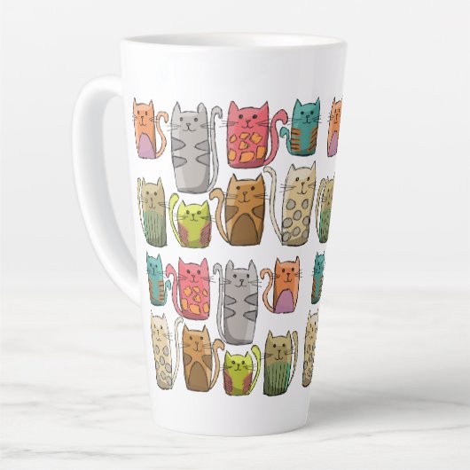 猫よ! カフェラテマグ (左アングル)