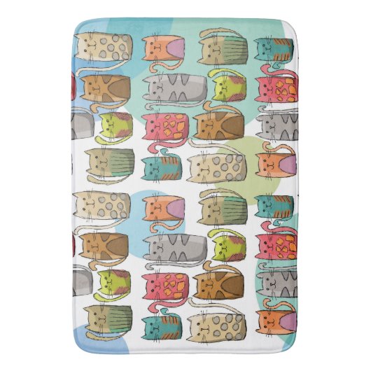 猫よ！ バスマット (正面縦)