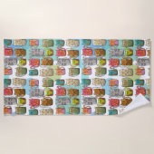 猫よ！ ビーチタオル (正面)