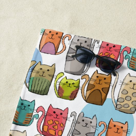 猫よ！ ビーチタオル (インサイチュ)