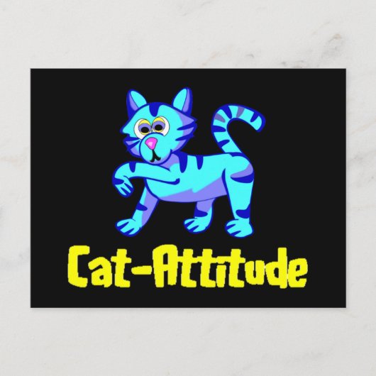 猫らしい態度 ポストカード (正面)