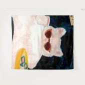 猫らしさ | 動物が猫を飼う タペストリー (正面(横))