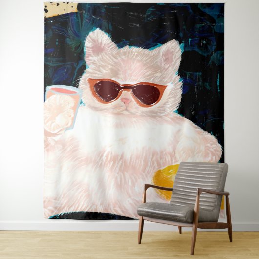 猫らしさ | 動物が猫を飼う タペストリー (インサイチュ)