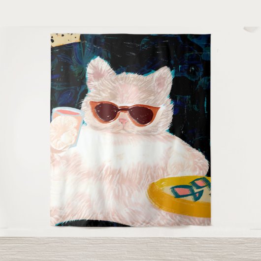 猫らしさ | 動物が猫を飼う タペストリー (正面)