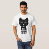 猫をおもしろい飼う Tシャツ (正面フル)