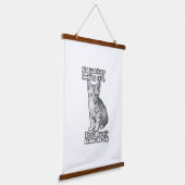 猫をおもしろい飼っていて子猫好きのかわいい猫ミーム 吊り下げ型タペストリー (傾斜あり)