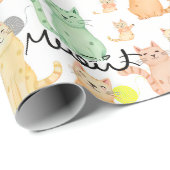 猫をお洒落テーマにしたラッピング紙- ラッピングペーパー (ロールコーナー)