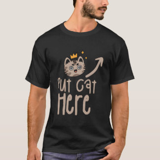 猫をここに 猫 動物 Tシャツ