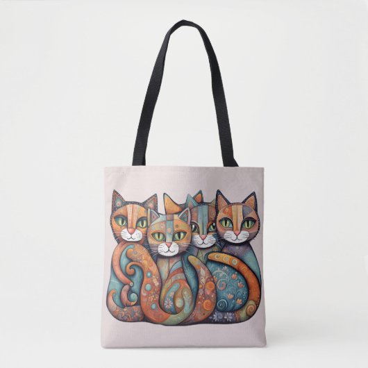 猫をなだめる3 トートバッグ (正面)