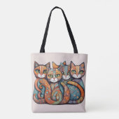 猫をなだめる3 トートバッグ (裏面)