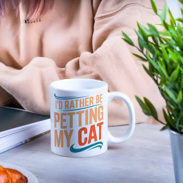 猫をなでたい ヴィンテージ マグカップ