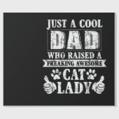 猫をクール飼い始めた単なる素晴らしパパ ラッピングペーパー (フラット)